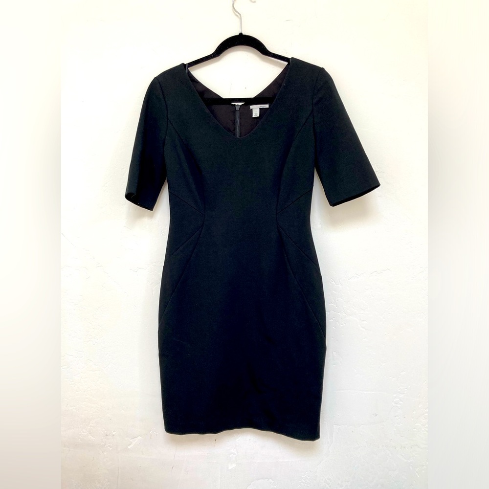 Halogen Stretch Knit Fitted Pencil Wiggle Dress LBD Sz 8